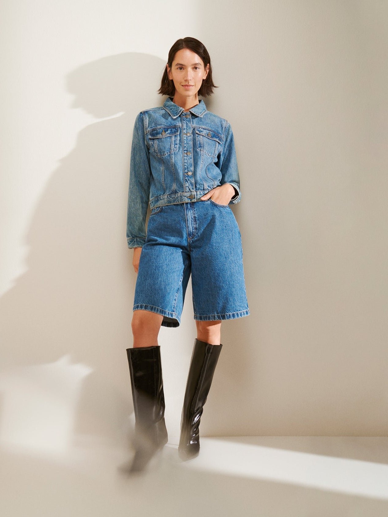 Nanso DENIM farkkutakki - sininen