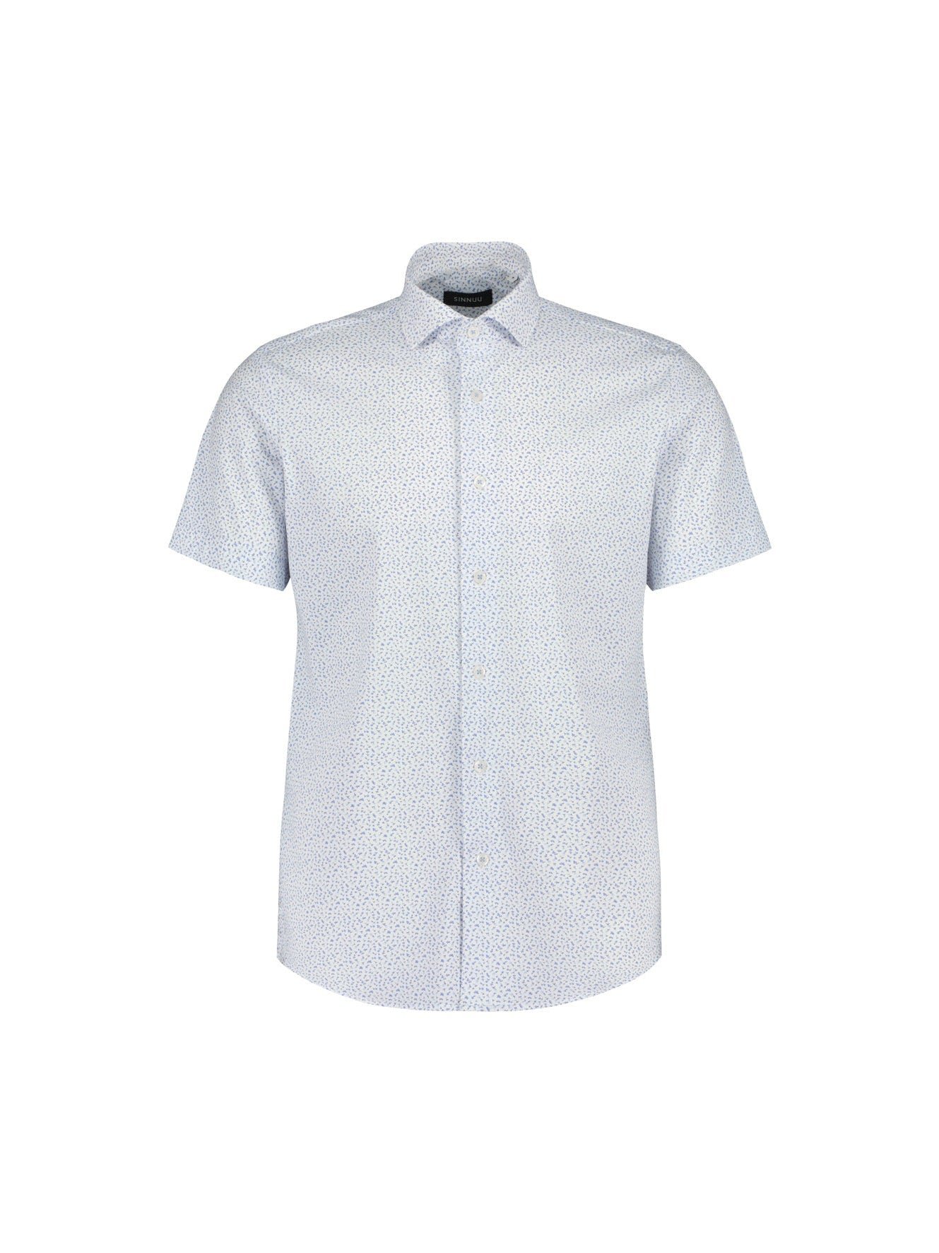 Sinnuu miesten kauluspaita K Technical Performance SS Shirt Microp, sininen kuosi