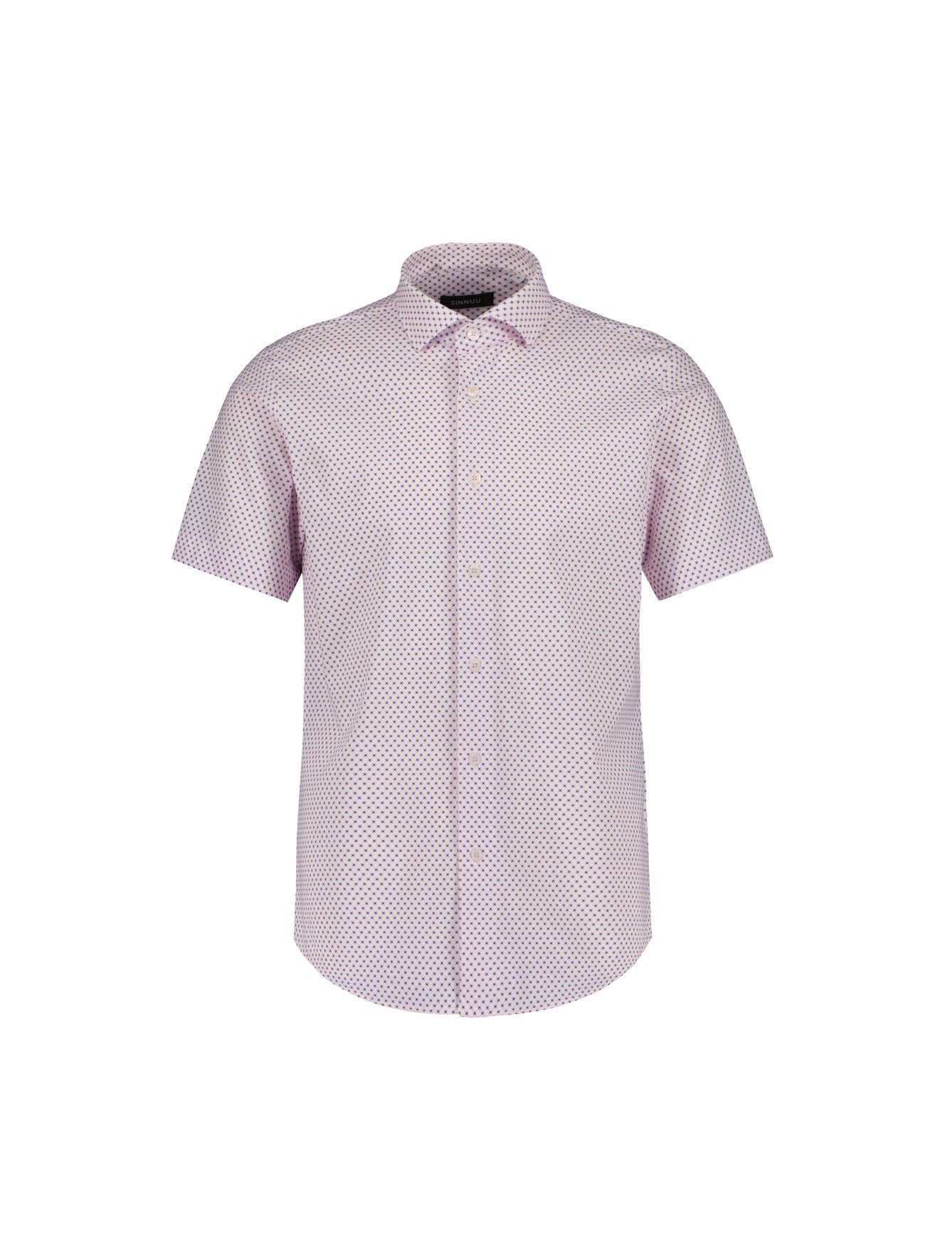 Sinnuu miesten kauluspaita K Technical Performance SS Shirt Microp, pinkki kuosi