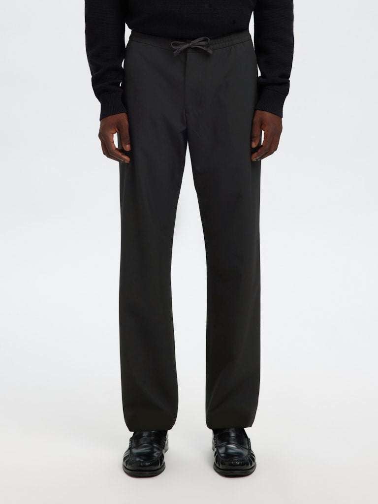 Selected miesten housut SLH196-Straight Robert String Pant, musta
