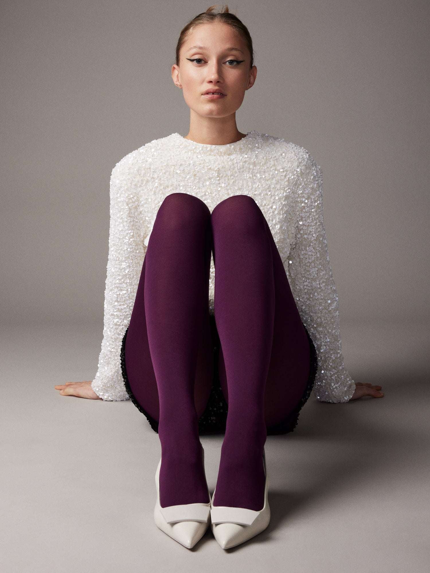 Nanso RECYCLED OPAQUE 80 den sukkahousut - violetti