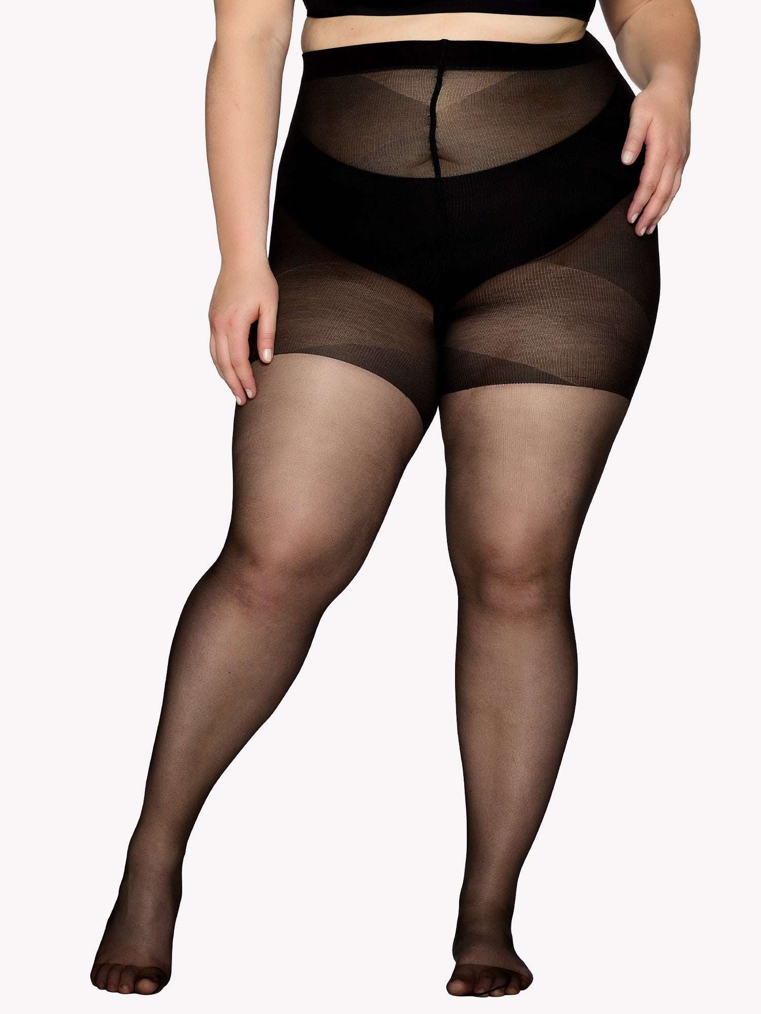 Nanso CURVY 20 den sukkahousut - musta