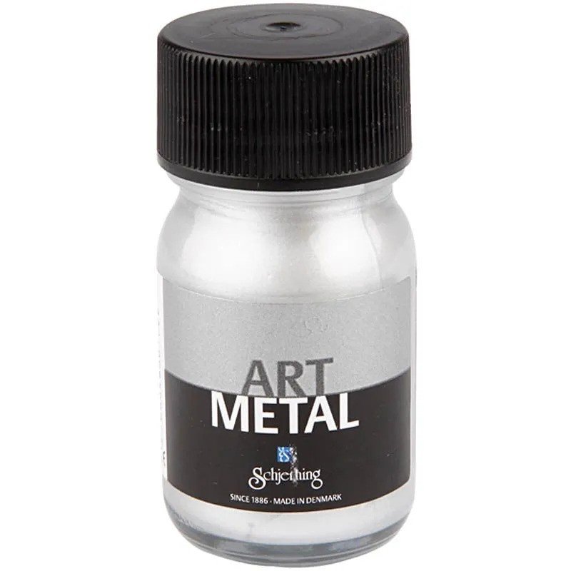 Akryylimaali - Hopea Metallic, 30ml