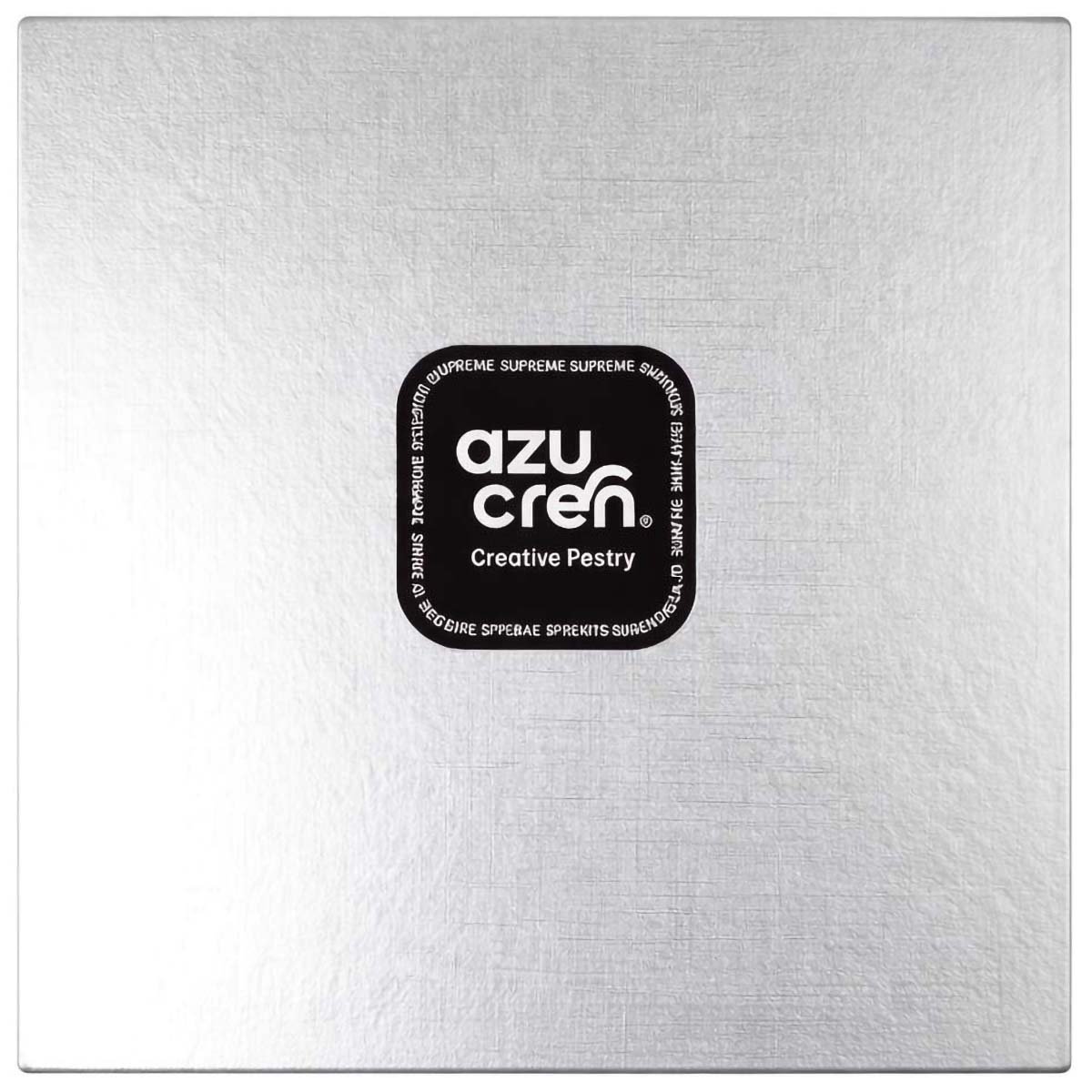 Paksu kakkualusta, neliö- Hopea, 45 cm, supreme