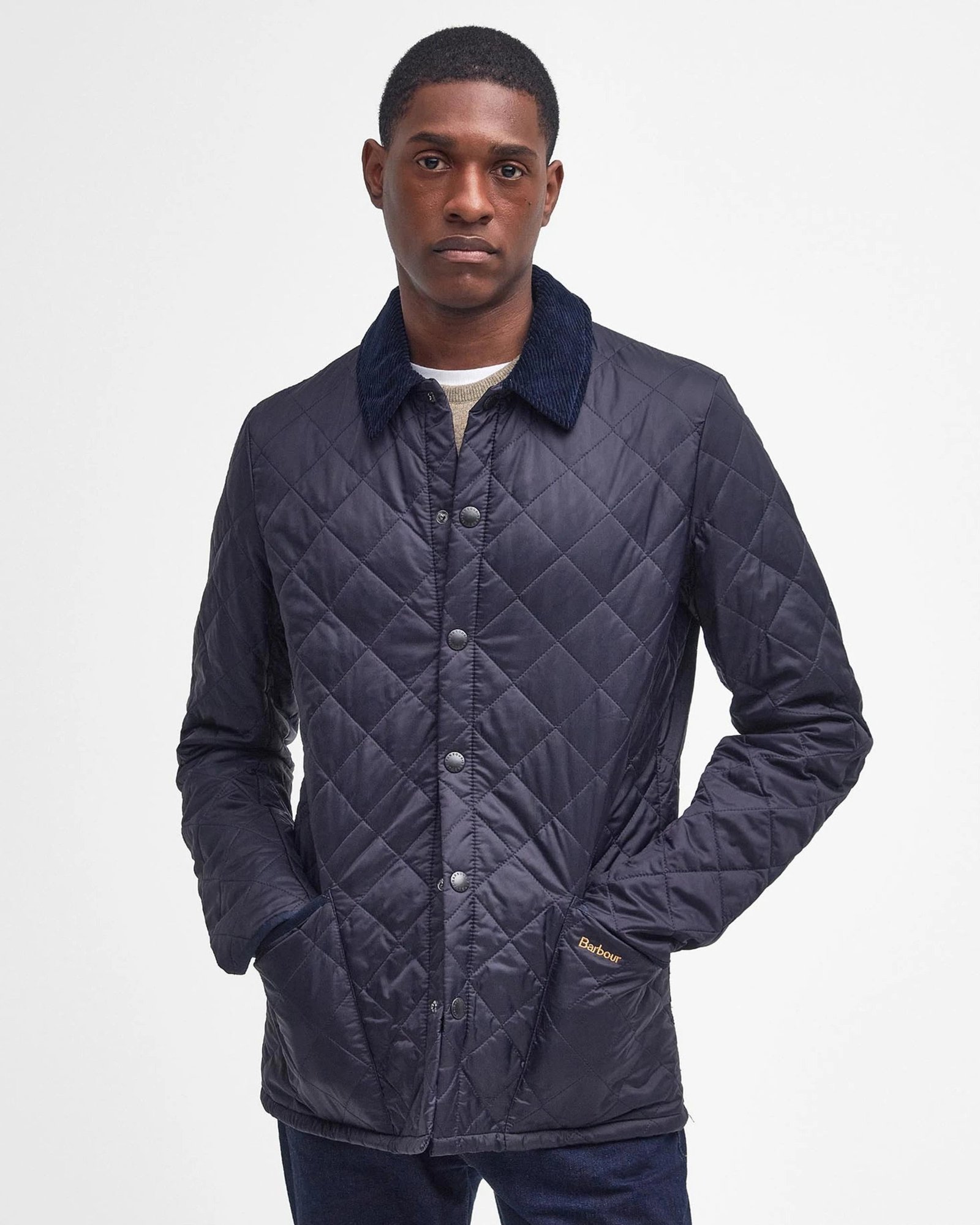 Barbour miesten takki, Barbour Heritage Liddesdale Quilted Jack Tummansininen