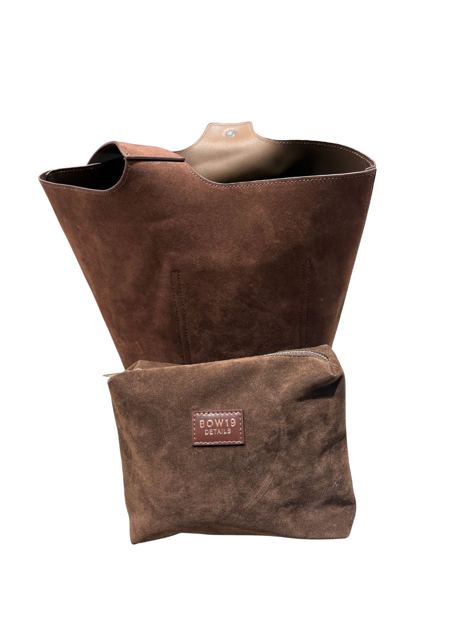 Bow 19 naisten laukku Bucket Bag, Tummanruskea