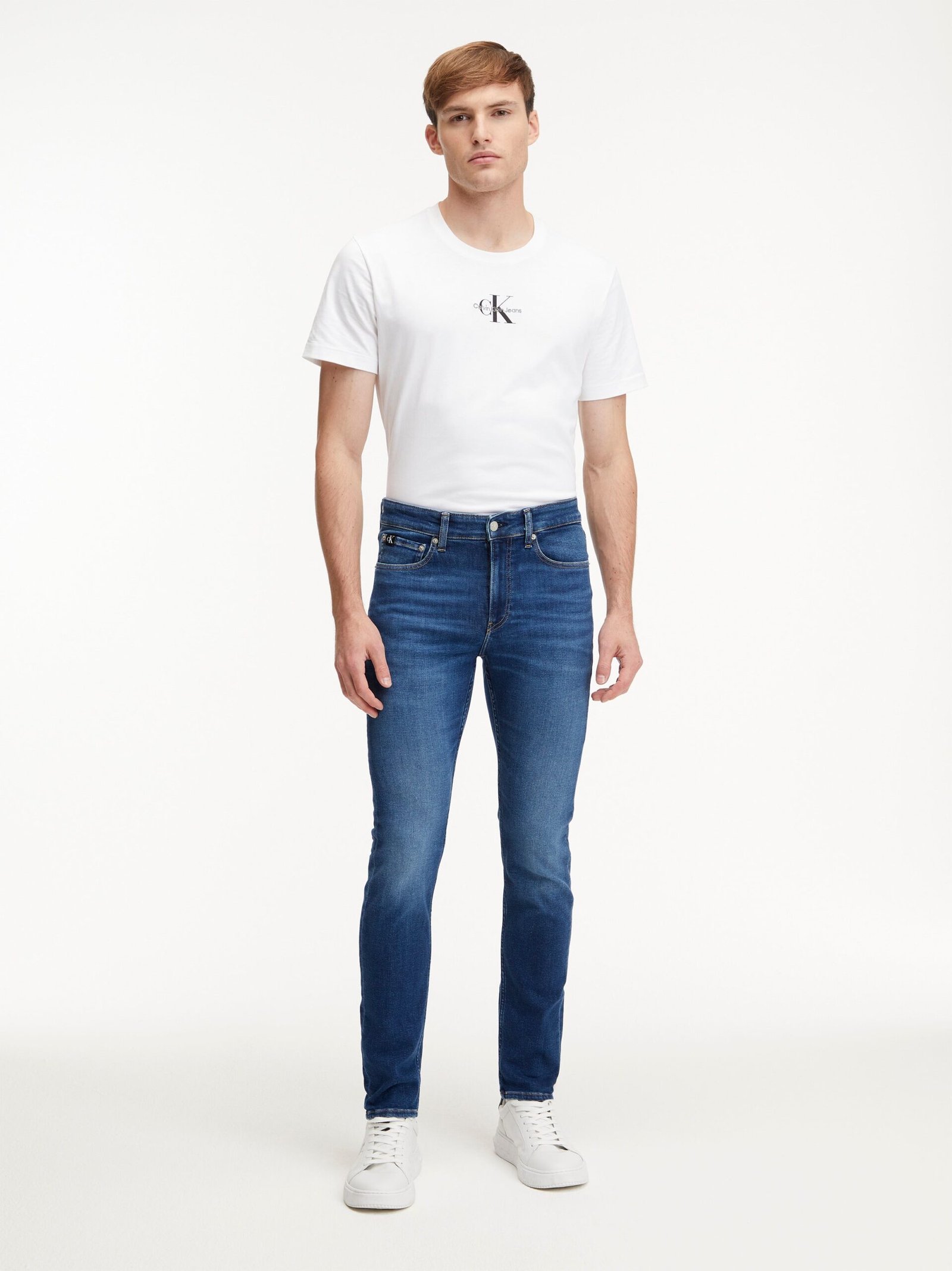 Calvin Klein Jeans farkut, SLIM TAPER 1BJ Sininen, Indigo