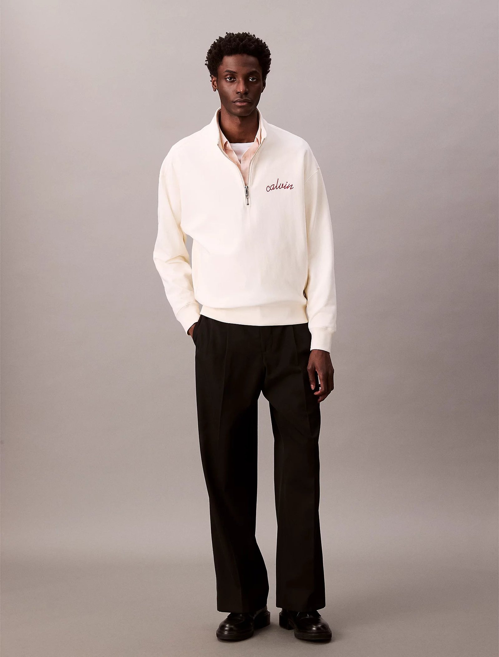 Calvin Klein Jeans miesten college, PRMM TRRY CHN STCHH Valkoinen