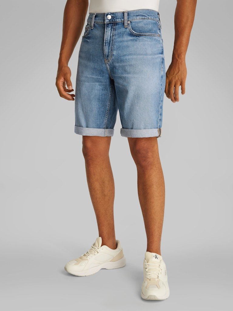 Calvin Klein Jeans miesten shortsit, SLIM SHORT 1A4 MID BLUE Sininen, Indigo