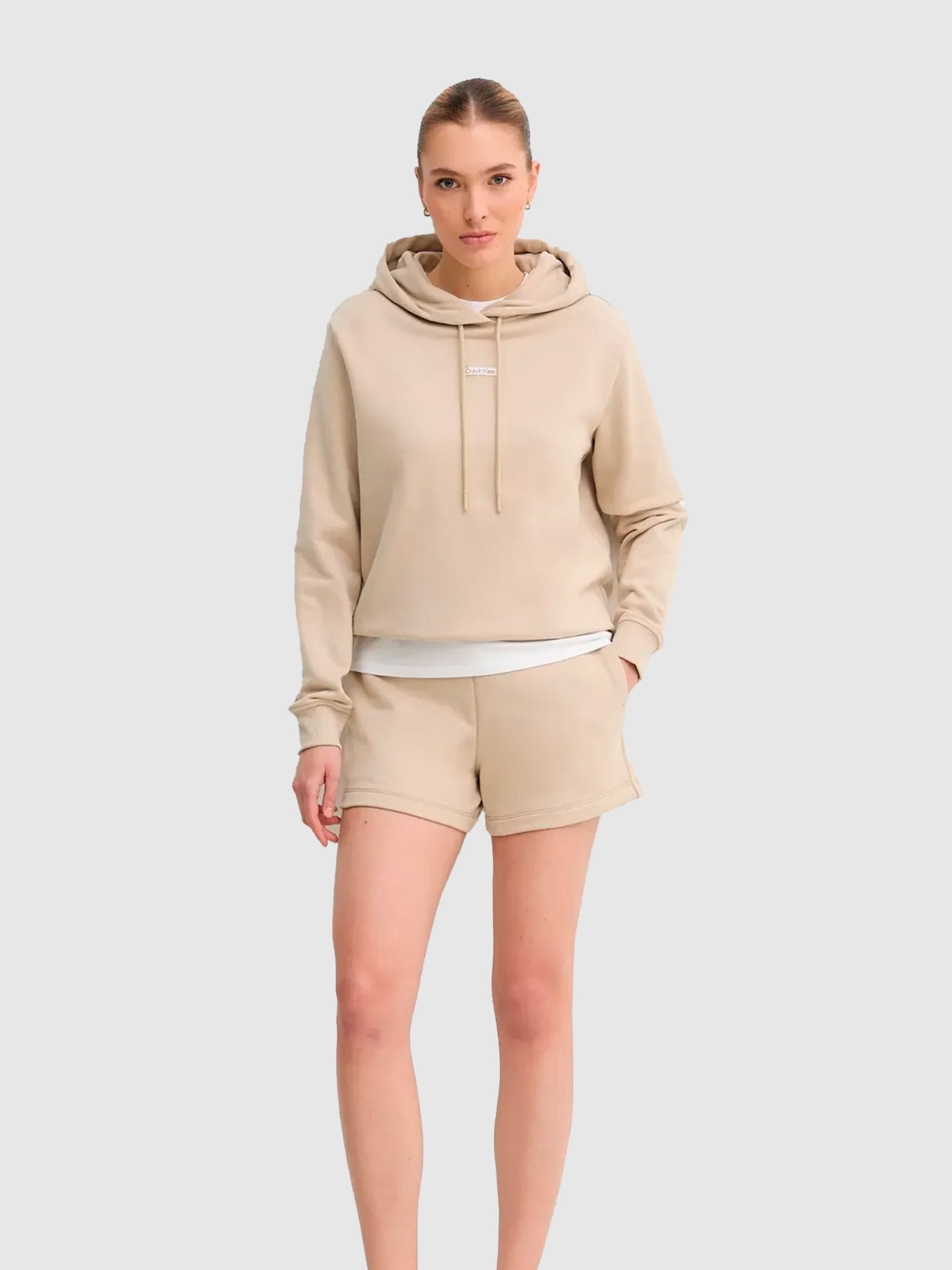 Calvin Klein Jeans naisten shortsit, PLACED INSTITUTIONAL SHORT Vaalea Beige