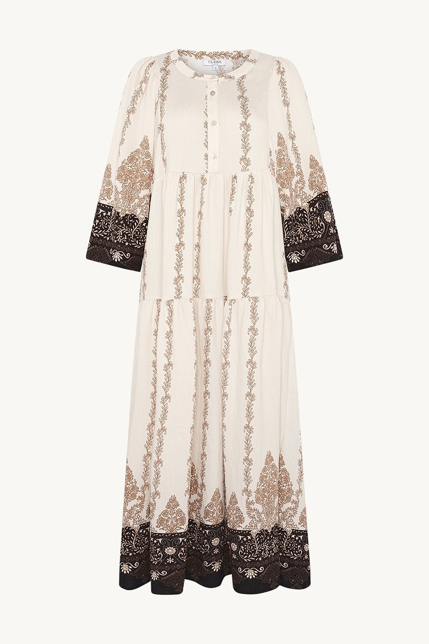 Claire naisten mekko, DARA DRESS Musta Kuosi