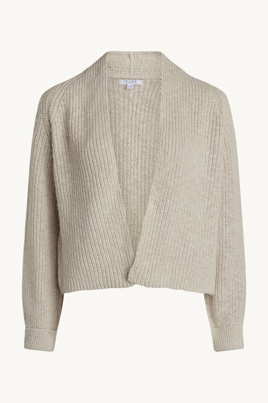 Claire Naisten neuletakki Celine Cardigan, vaalea beige