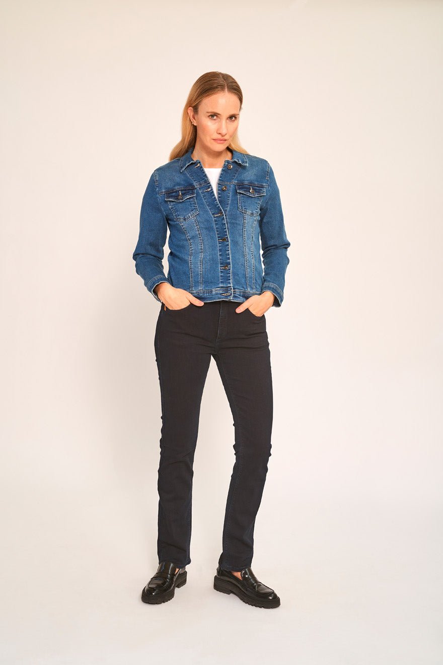 Claire Naisten Farkkutakki, ELAINE DENIM JACKET Sininen, Indigo