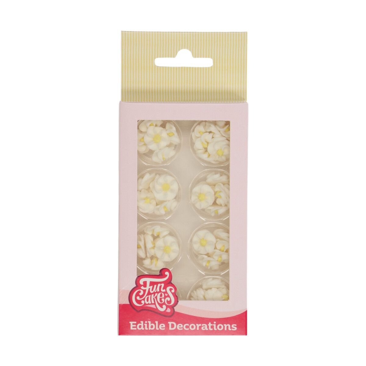 Sokerikoristeet -  Mini Flowers White, 56 kpl