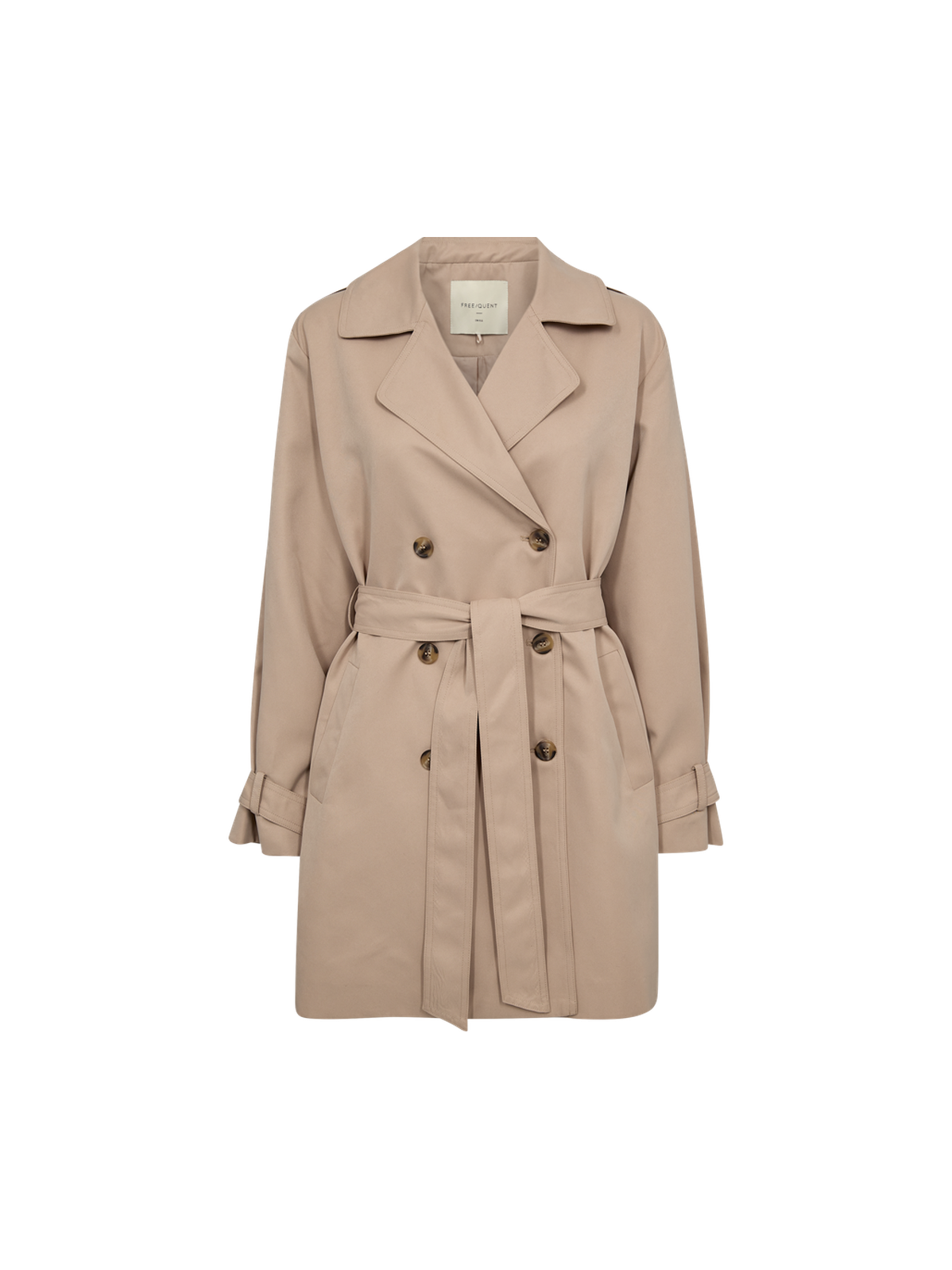 Freequent Naisten Trenssitakki, OTTIE JACKET Vaalea Beige