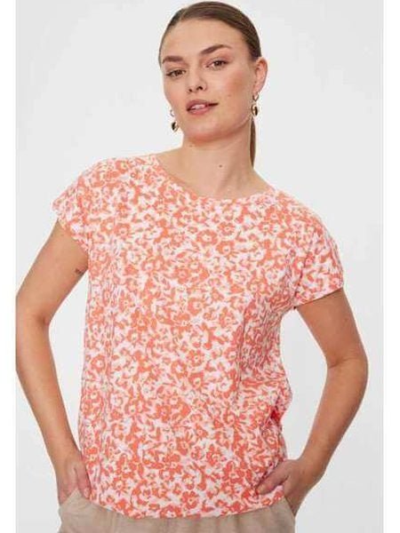 Freequent naisten t-paita, SELINE TEE Oranssi Kuosi