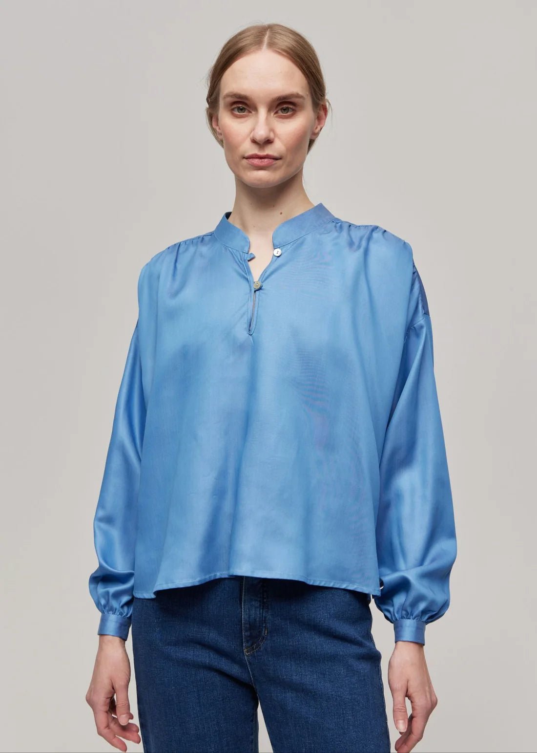 Gauhar naisten paitapusero, MAXLIN SHIRT LIGHT SAPPHIRE Vaaleansininen