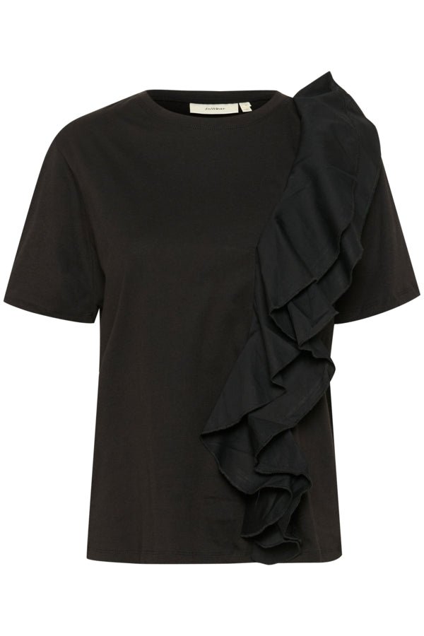 Inwear naisten paita, AYANAIW FLOUNCE TSHIRT Black