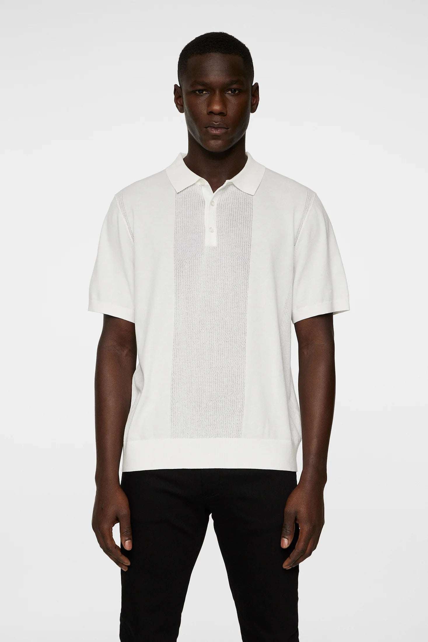 J.Lindeberg miesten pikeepaita, REYMOND SOLID STRIPE POLO Valkoinen