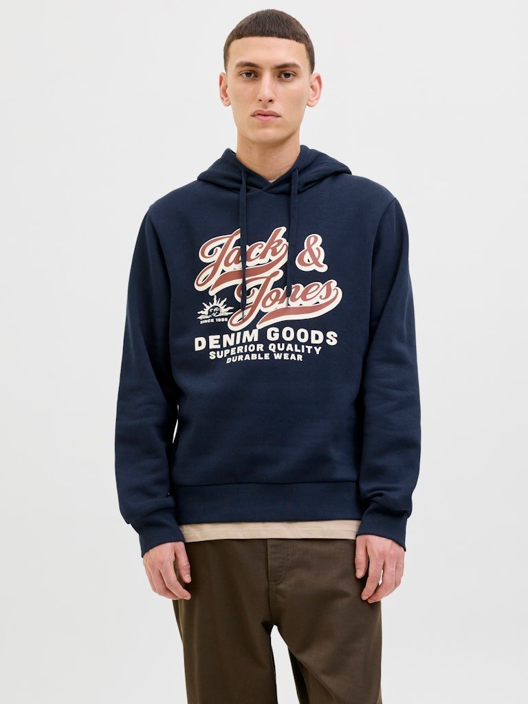 Jack and Jones miesten huppari, JJELOGO SWEAT HOOD 2 COL 25/26 Sky Captain
