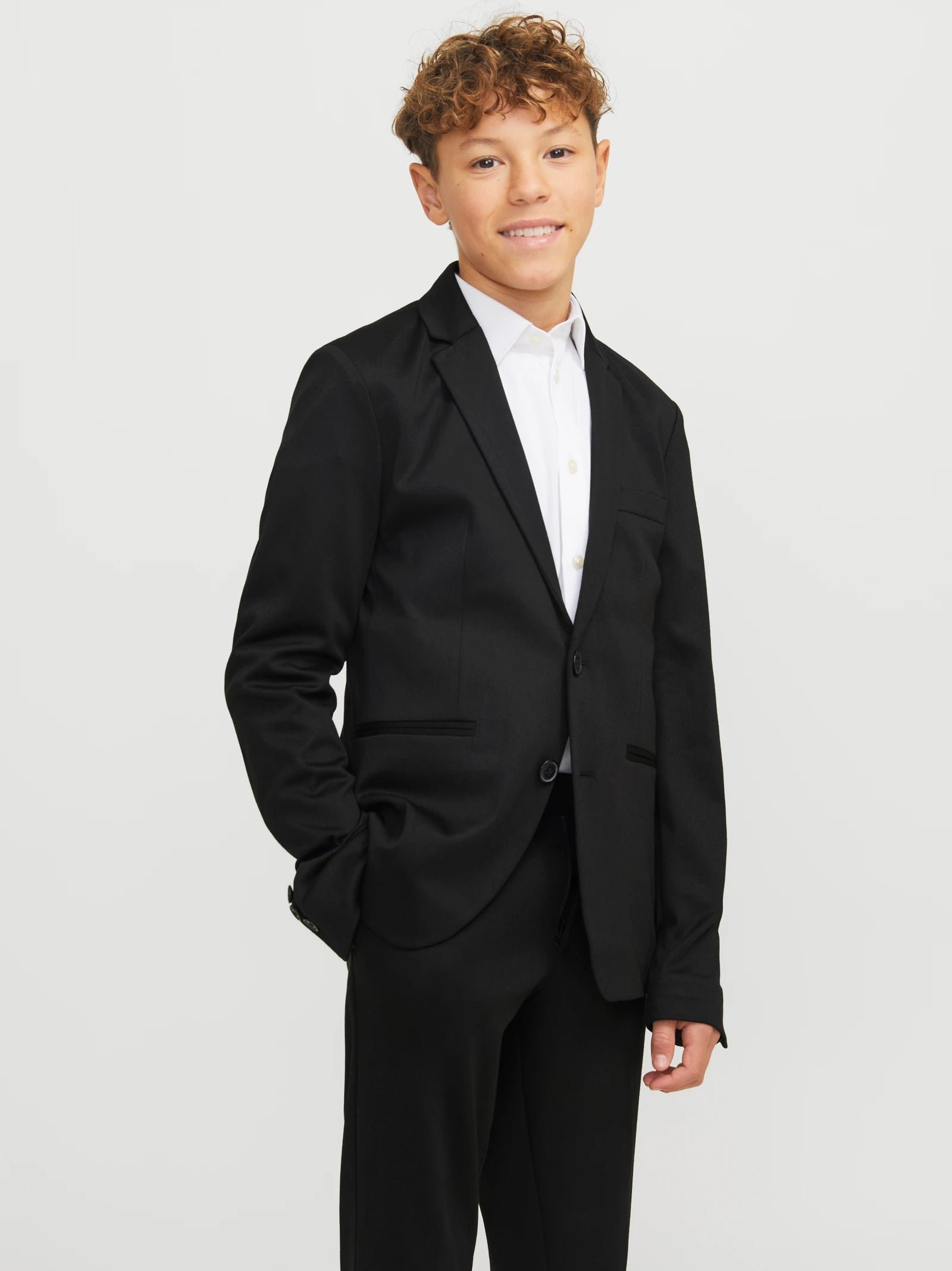 JACK&JONES JUNIOR lasten bleiseri, JJEJAXON JERSEY BLAZER NOOS JNR Musta