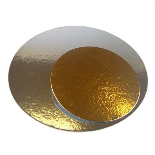 Kakkualusta pyöreä - kulta/hopea, 3kpl, 35 cm