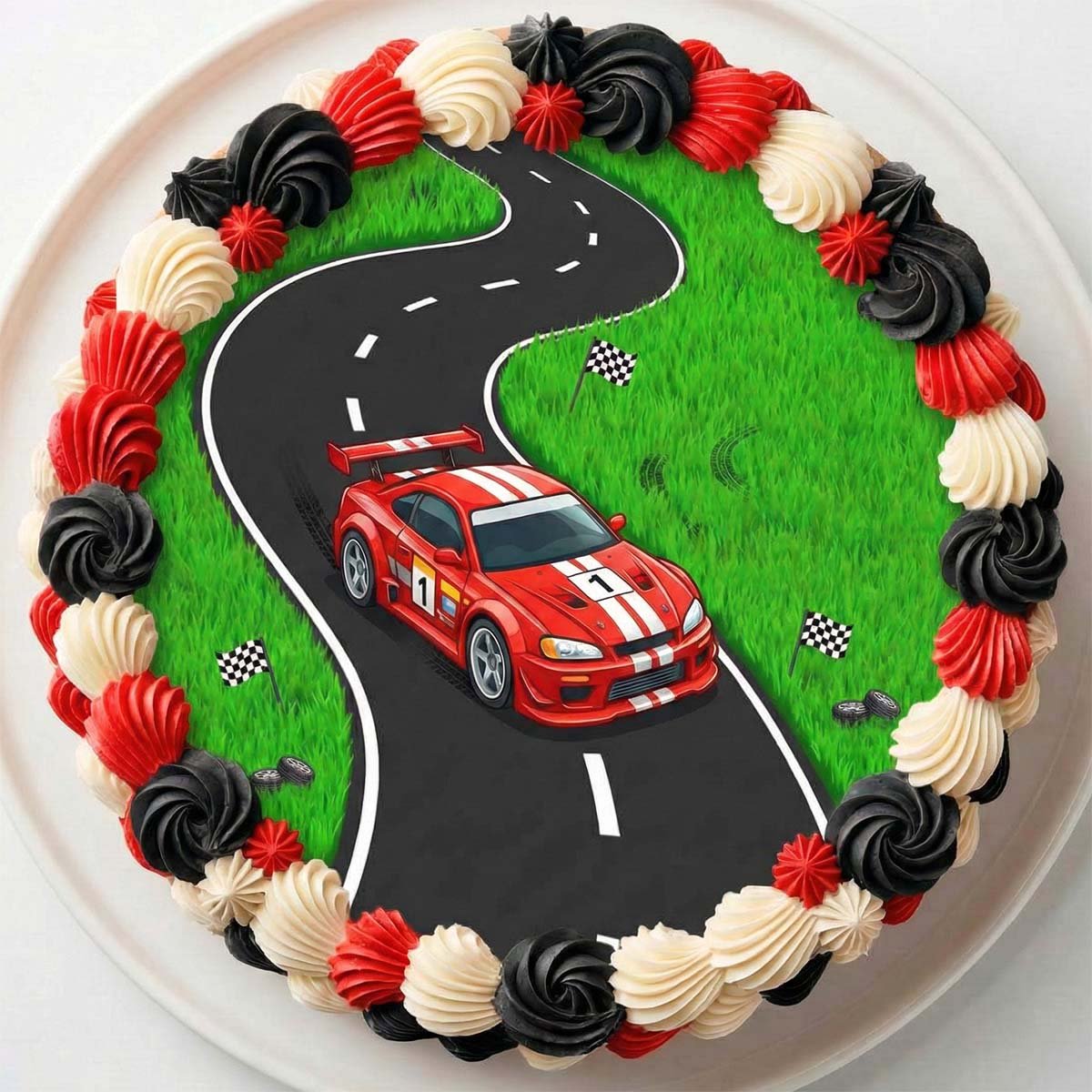 Kakkukuva - Kilpa-auto radalla