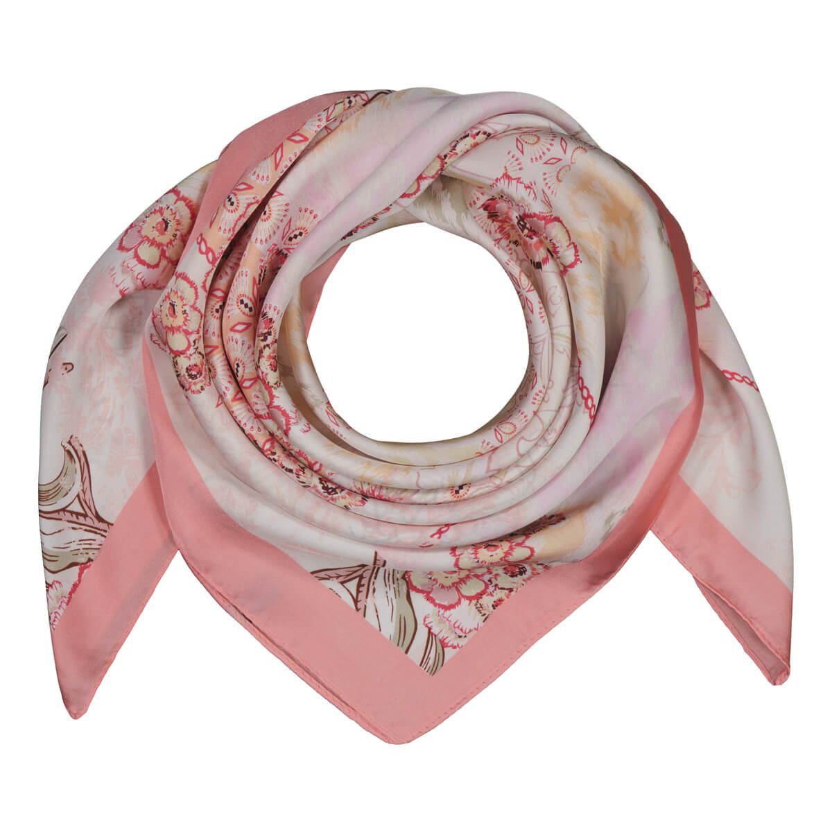 Klement Huivi, 70 x 70 Linnea Huivi Pinkki Kuosi