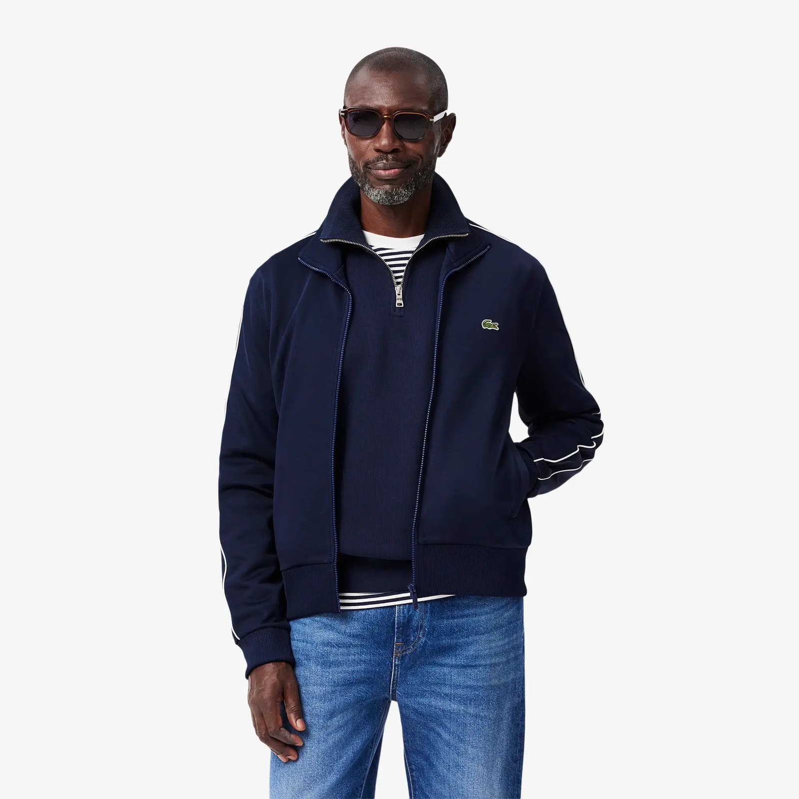 Lacoste miesten verkkatakki, PARIS PIQUE TRACK JACKET Tummansininen