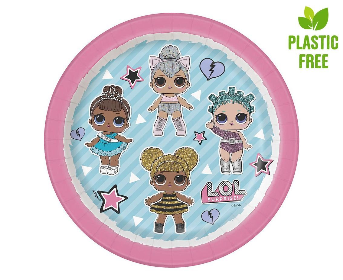 Pahvilautaset - LOL Surprise Glitterati, 18cm, 8kpl