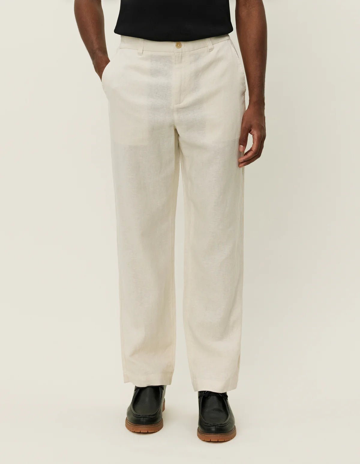 Les Deux miesten kesähousut Pino Linen Pant, beige
