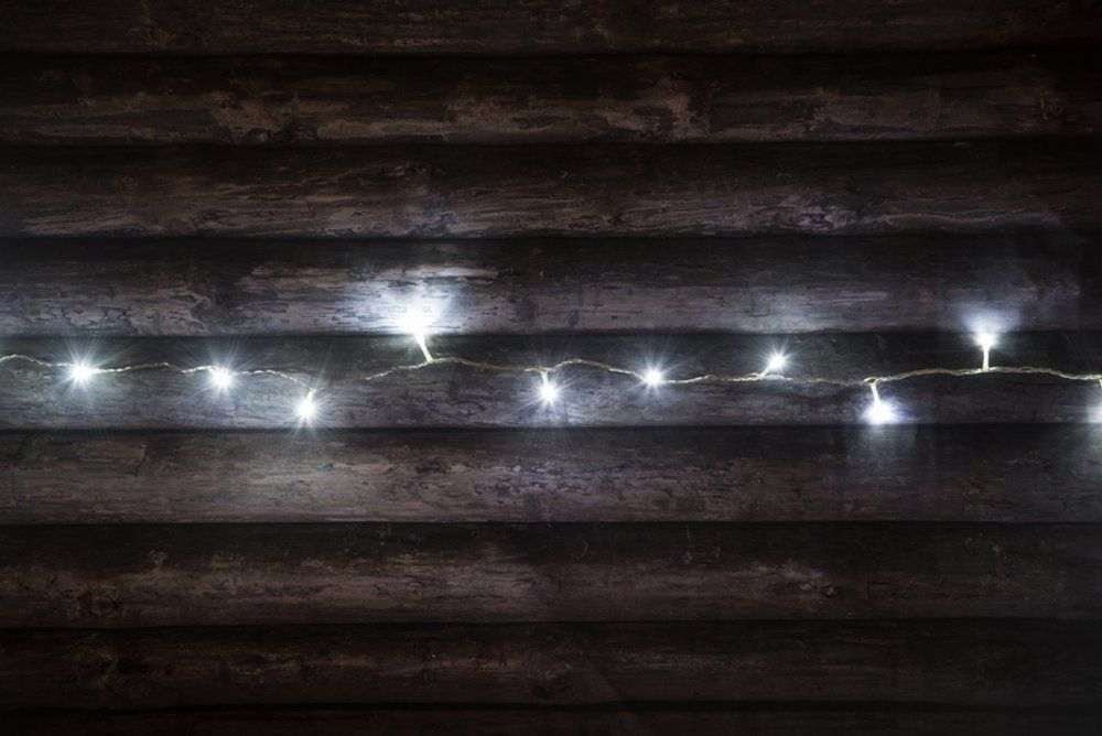 Valosarja 240LED kylmä valkoinen IP44 - läpinäkyvä johto, 24m