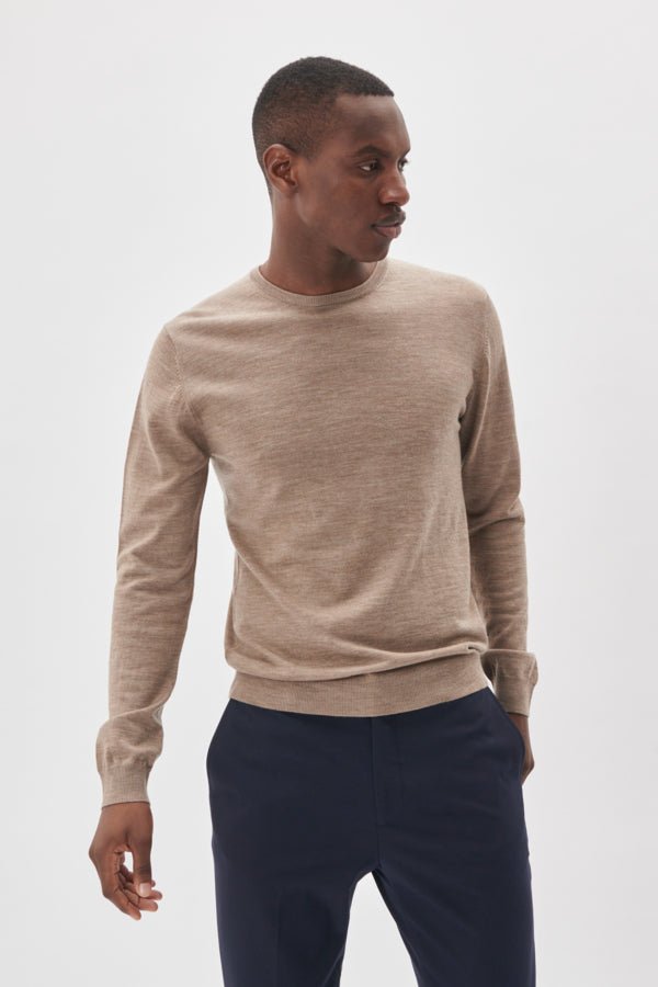 MATINIQUE Miesten Neulepusero, MARGRATE MERINO NOS Khaki Melange