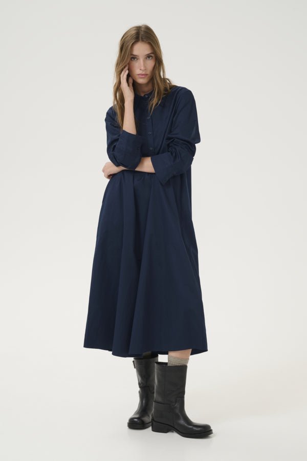 MY ESSENTIAL WARDROBE naisten mekko, SunnaMW Long Dress Tummansininen