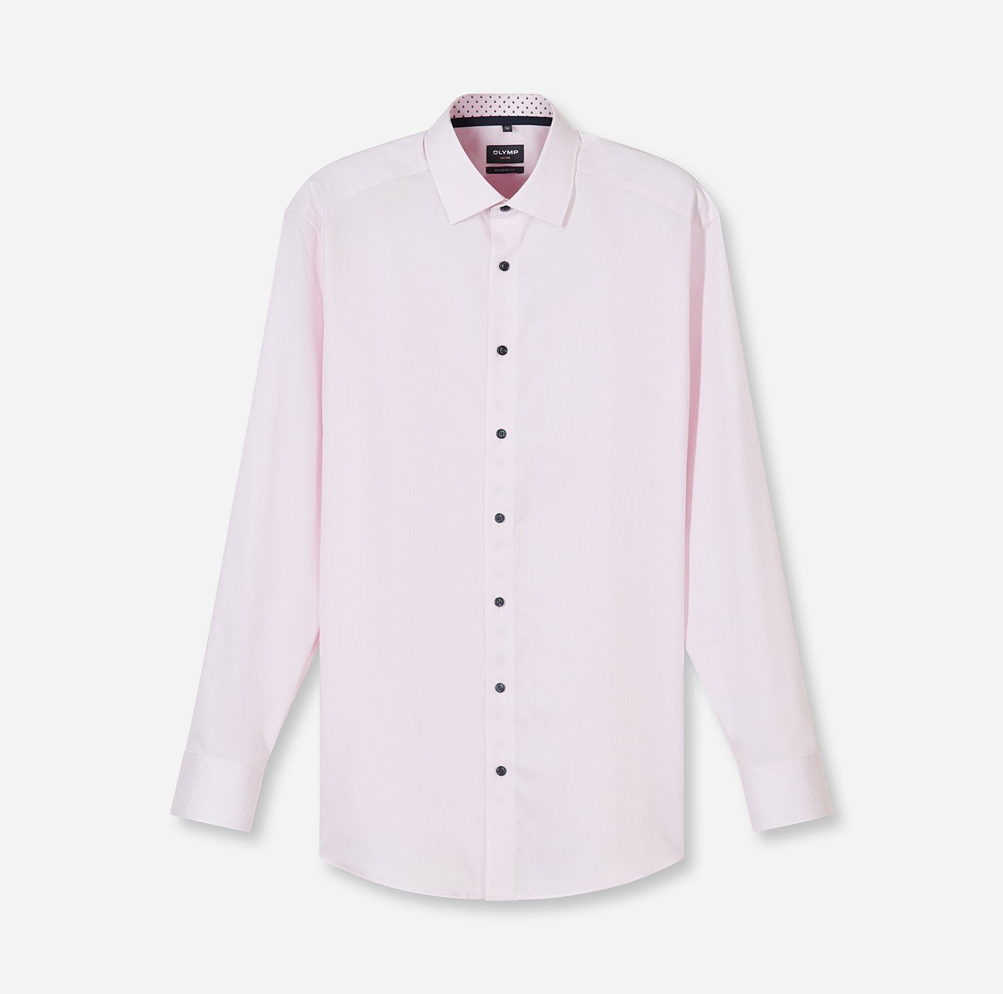 Olymp kauluspaidat Luxor Modern Fit Striped Contrast Print, raidallinen pinkki