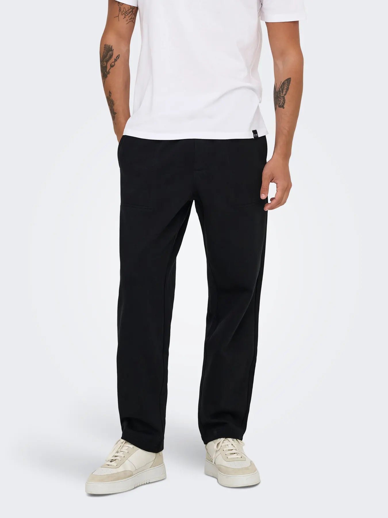 Only and Sons Miesten Collegehousut, CONNOR RLX PANT NOS Black