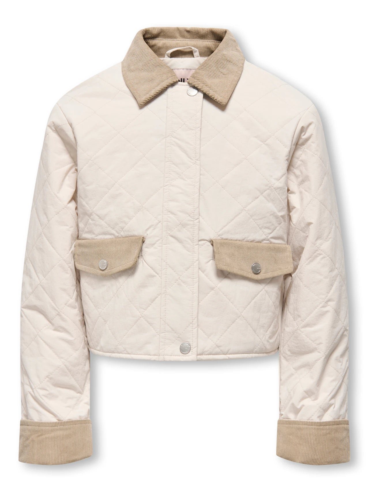 Kids Only lasten välikausitakki Kogrosalina Quilted Mix Jacket, luonnonvalkoinen