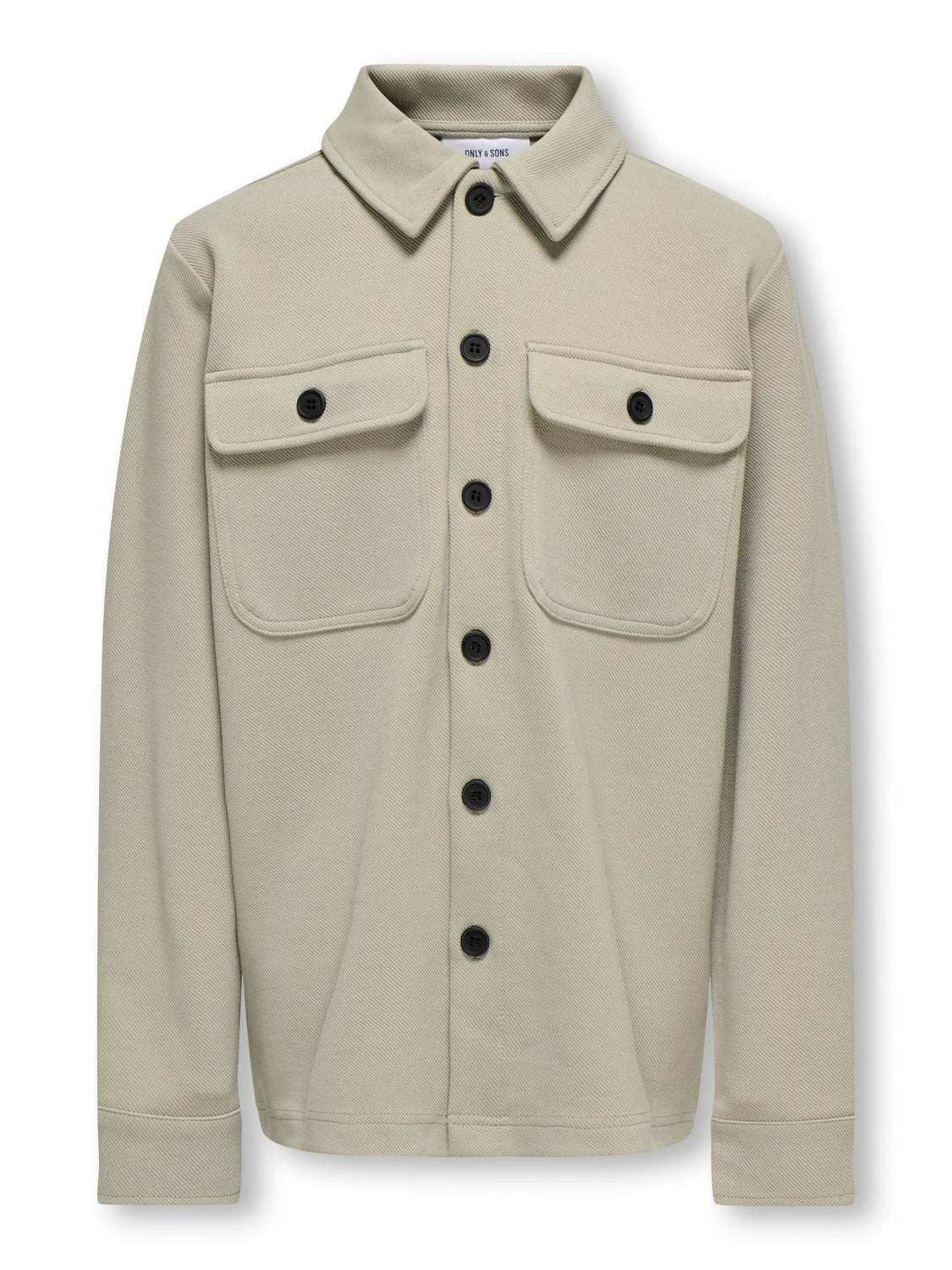 Only & Sons Junior Lasten Paitatakki, OSJNEW KODYL OVERSHIRT SWEAT Beige