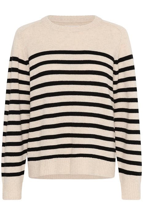 Part Two naisten neule, NIAKAPW PU Black Stripe