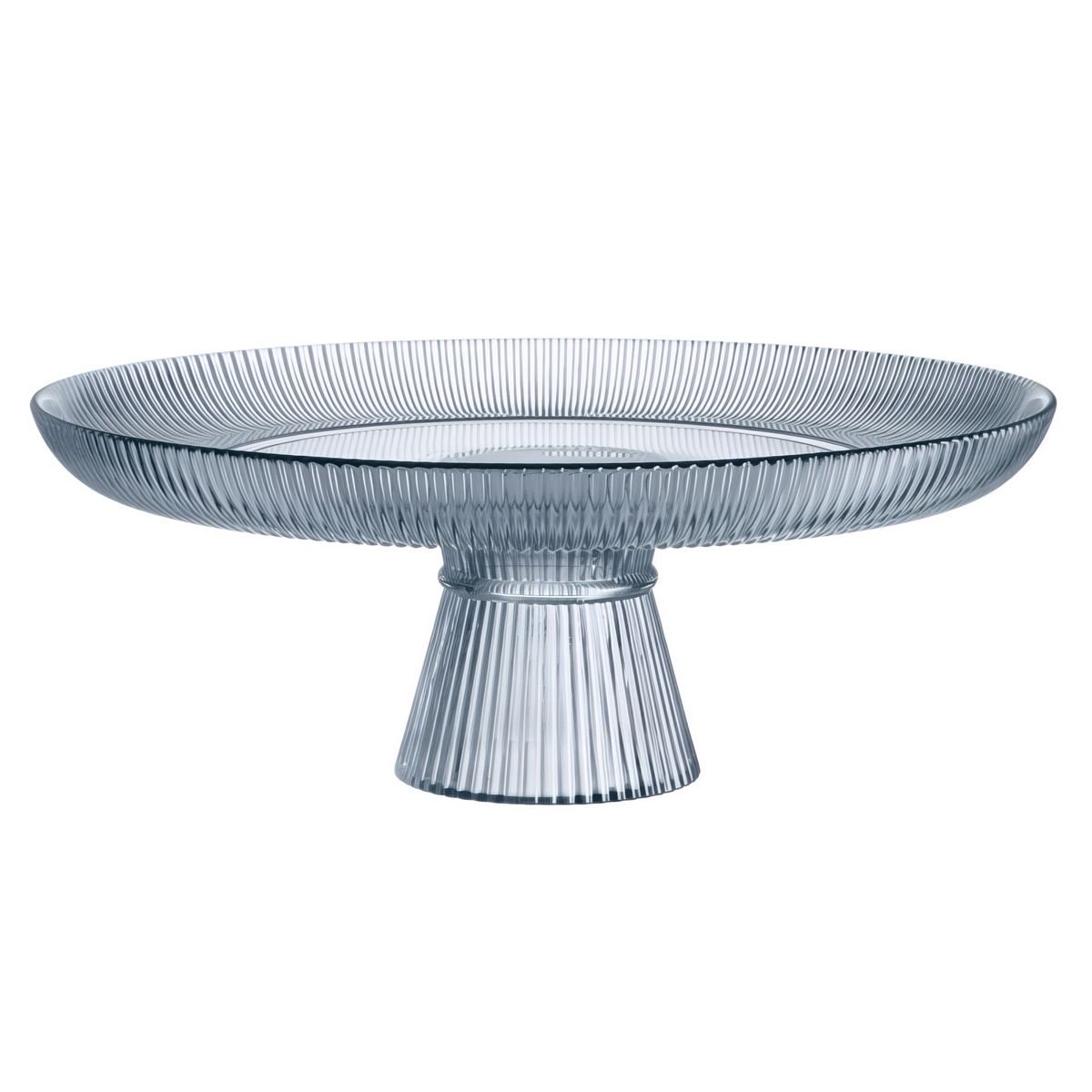 Jalallinen kakkulautanen - Vekattu, sininen, 30 cm