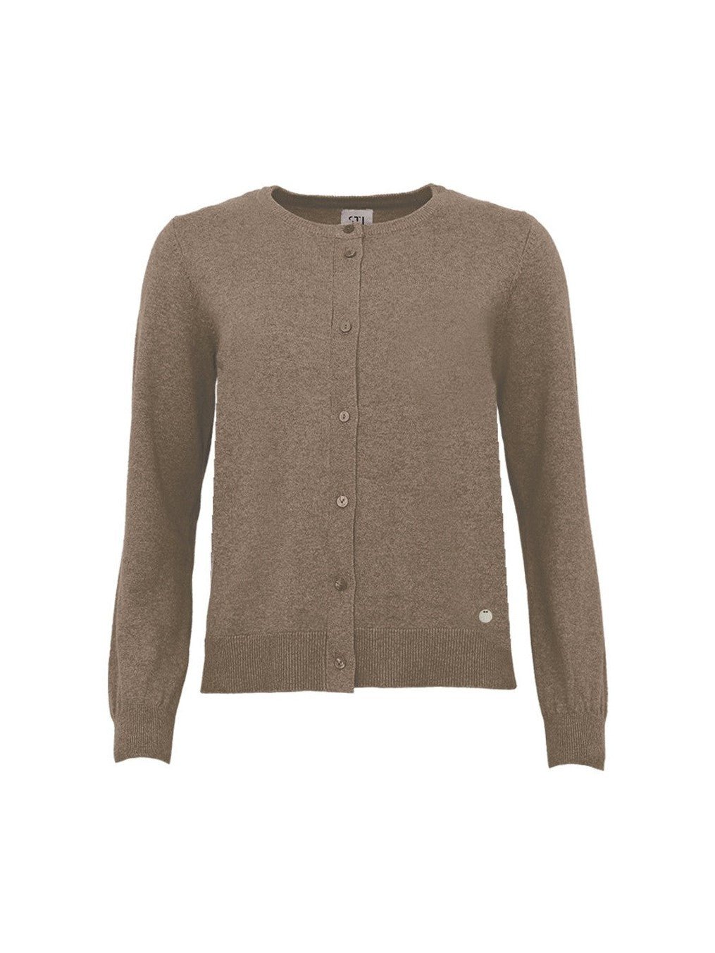 S.T.I naisten neuletakki, MANNA CARDIGAN 58CM Kaakaonruskea
