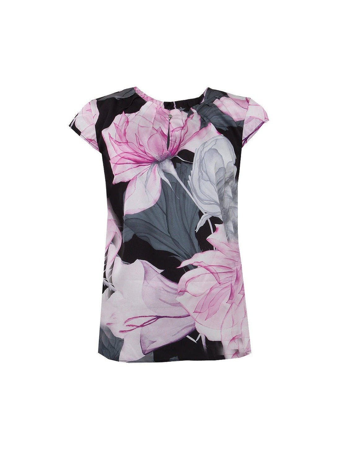 S.T.I naisten pusero, KAIZA BLOUSE 66CM Musta Kuosi