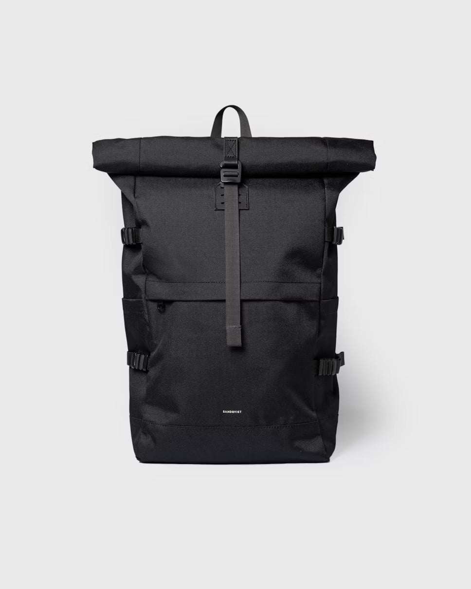 Sandqvist reppu, ICON ROLLTOP BACKPACK L Musta