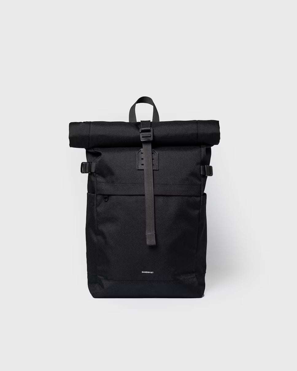 Sandqvist reppu, ICON ROLLTOP BACKPACK M Musta