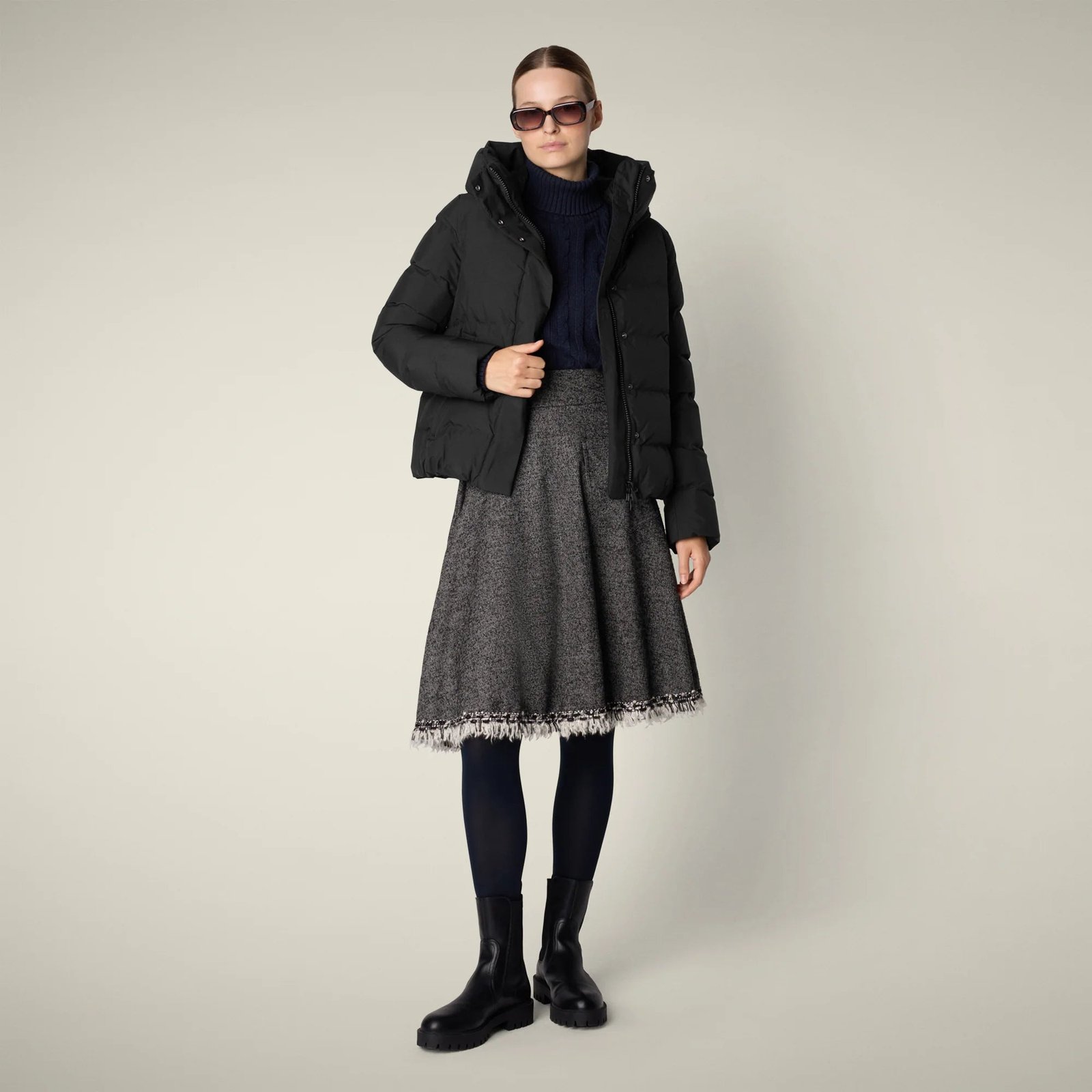 Save The Duck naisten takki, ARENA LYHYT VANUTAKKI Musta