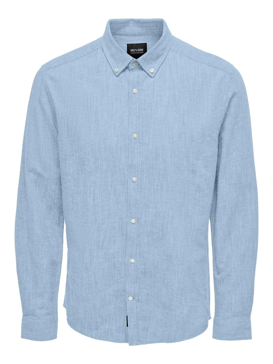 Only and Sons miesten pellavapaita Arlo Linen Shirt, Skyway