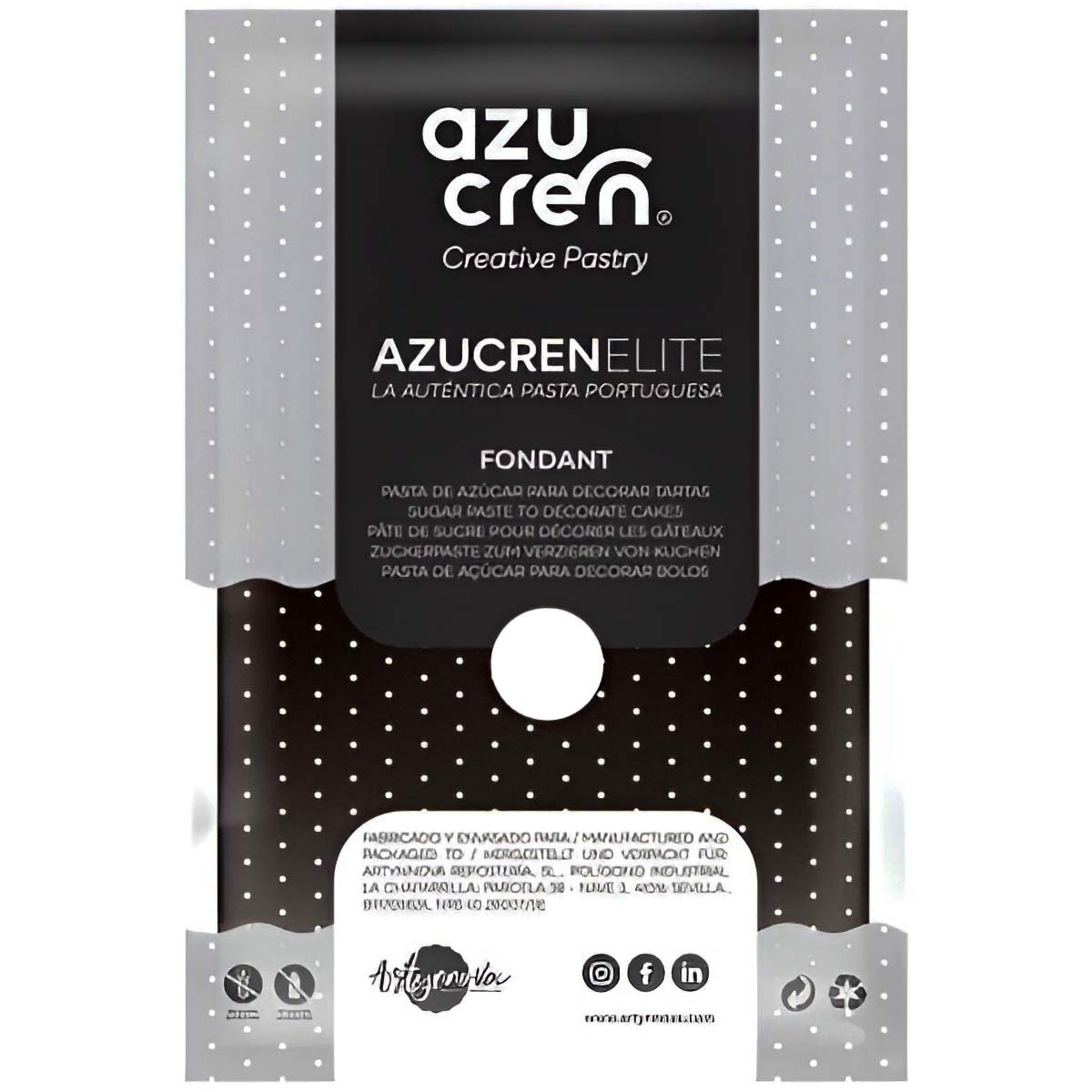 Sokerimassa Musta Gluteeniton – Azucren Elite, 1 kg