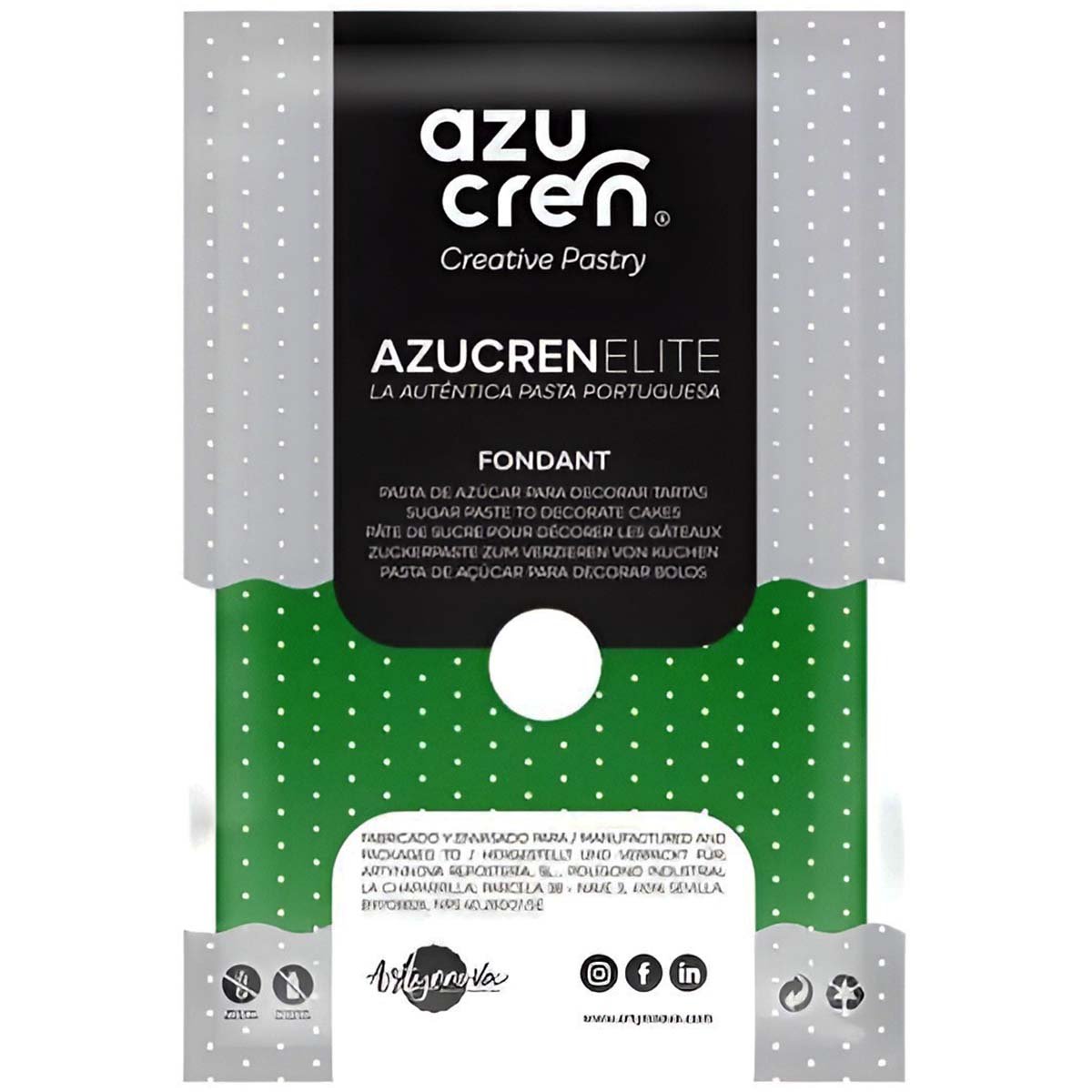 Sokerimassa Vihreä – Azucren Elite, 250 g