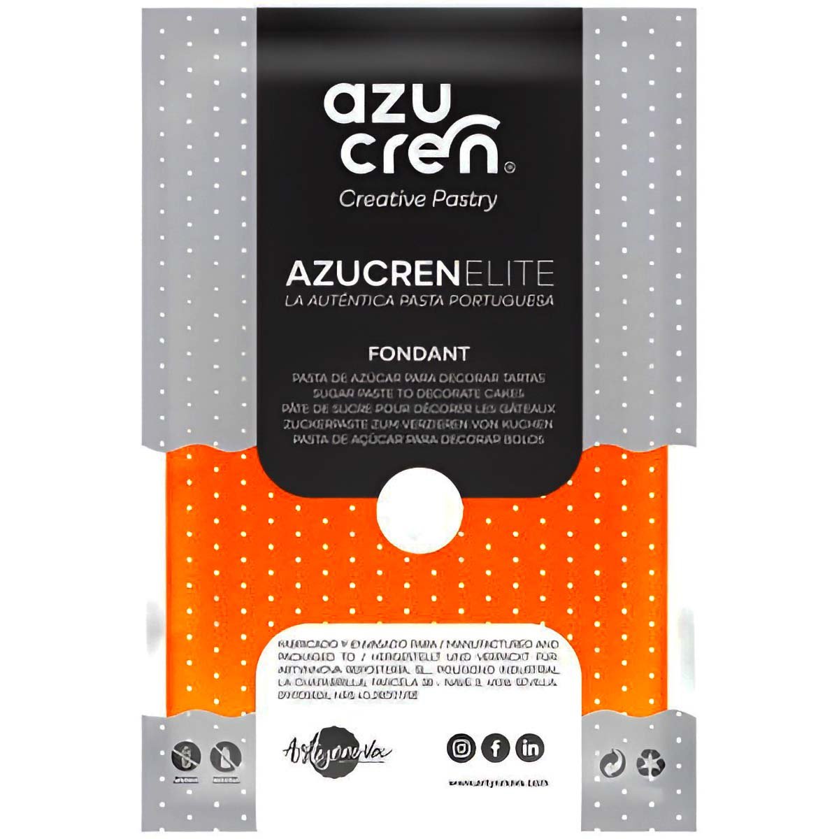 Sokerimassa Oranssi – Azucren Elite, 250 g