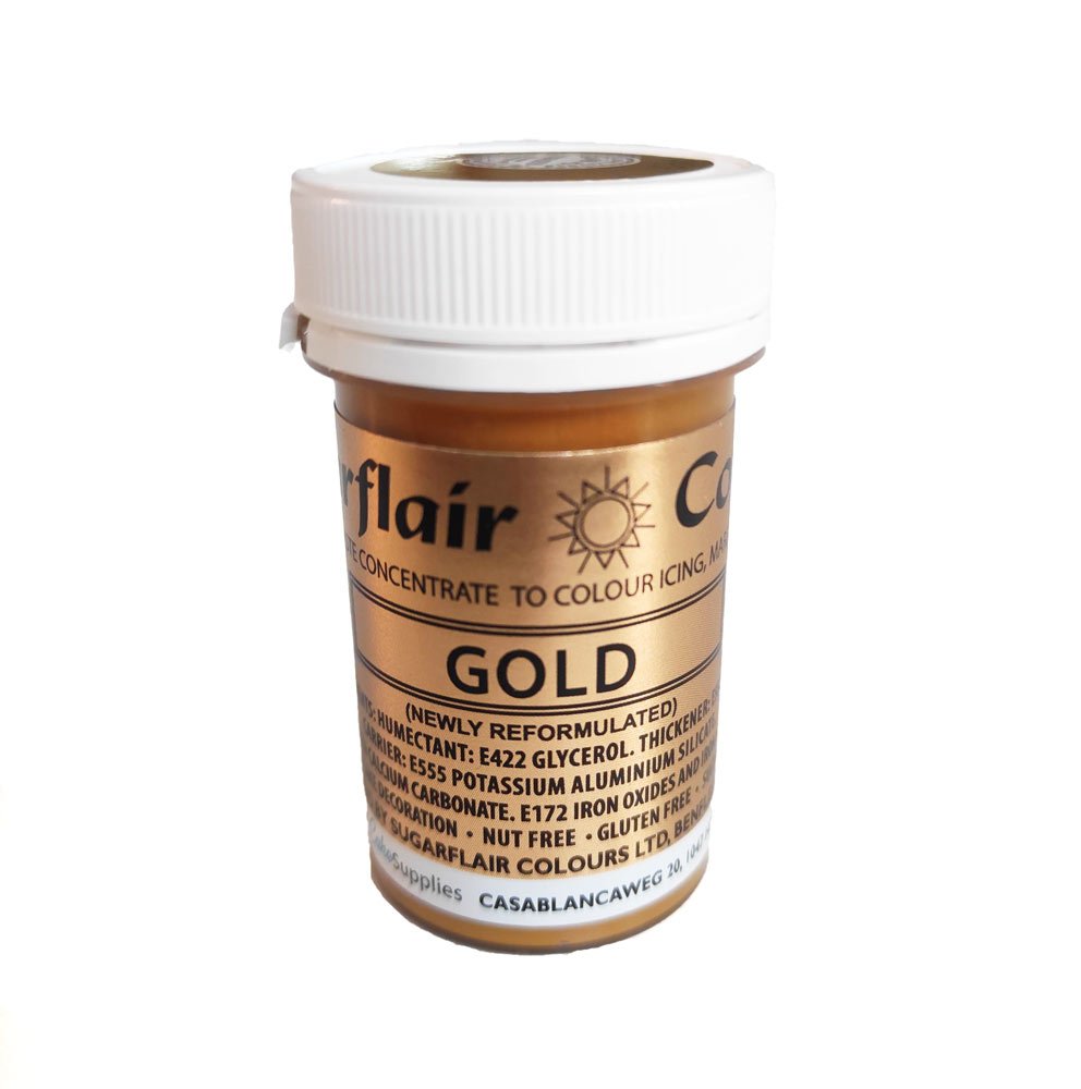 Sugarflair Pastaväri - Satin Gold, 25g
